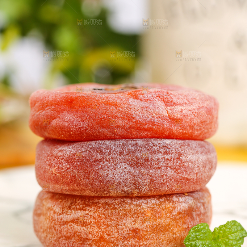 盘子里的恭城柿子饼