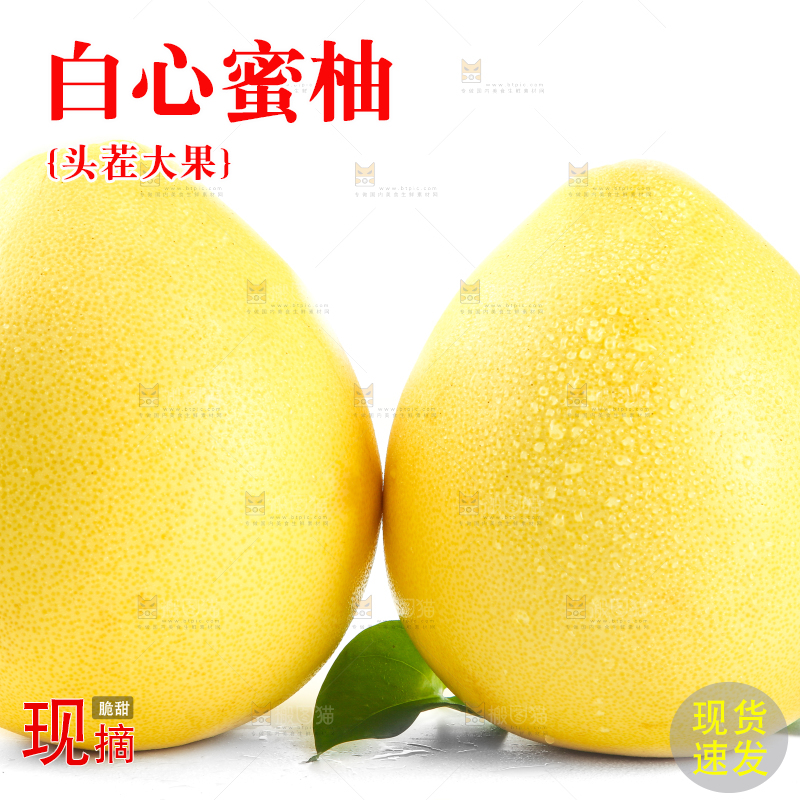 白底上的蜜柚