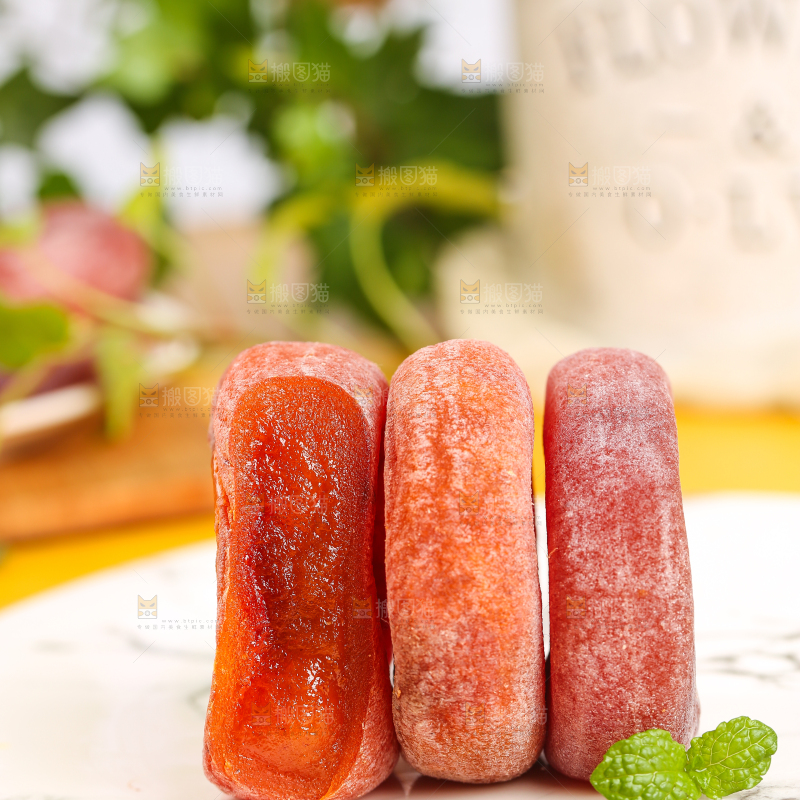 盘子里的恭城柿子饼