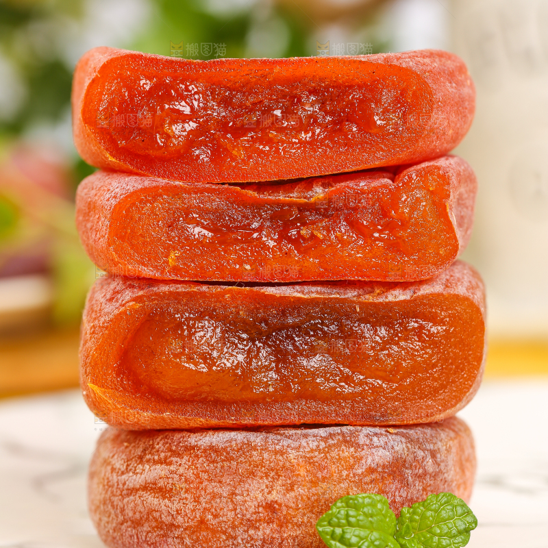 盘子里的恭城柿子饼
