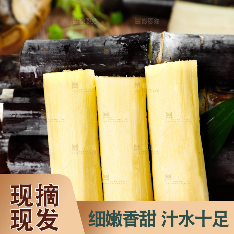 木底上放着一堆广西甘蔗