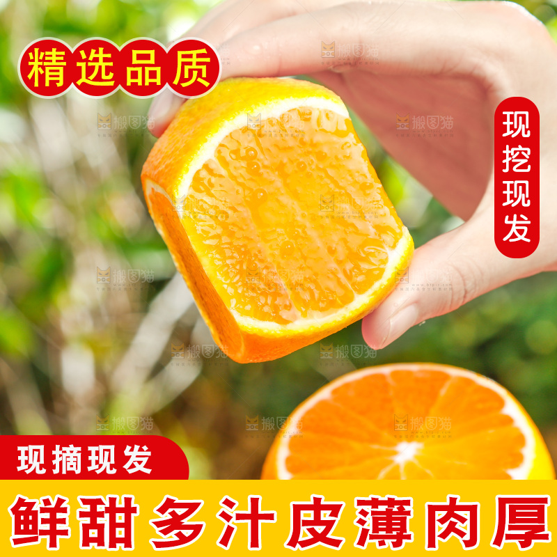 手上拿着爱媛果肉