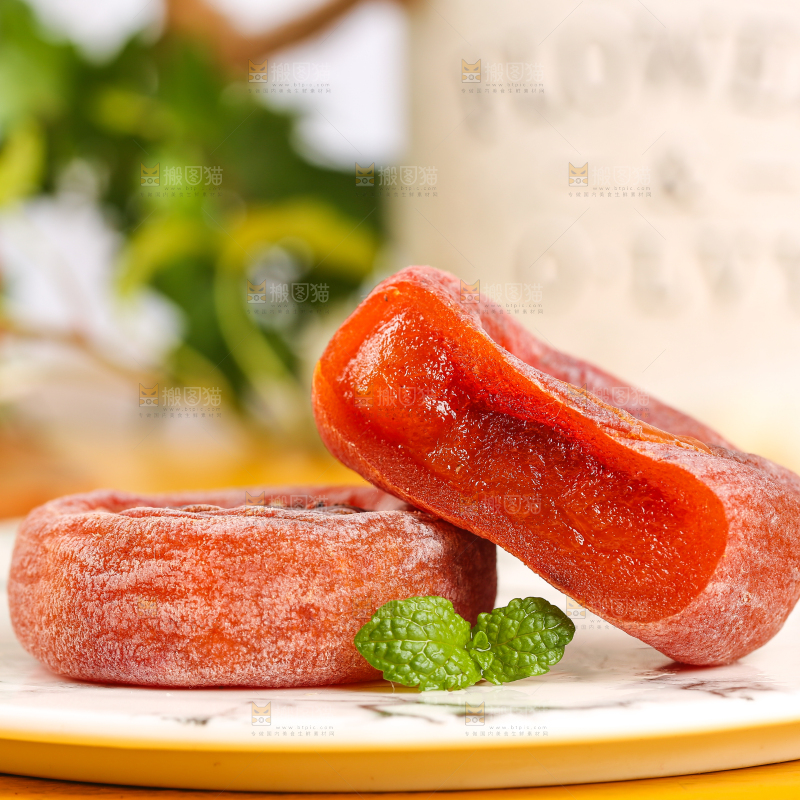 盘子里的恭城柿子饼
