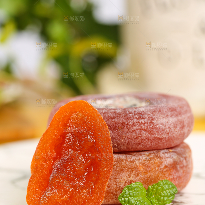 盘子里的恭城柿子饼