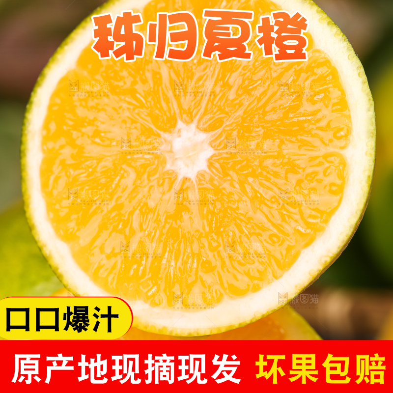 手上拿着秭归夏橙