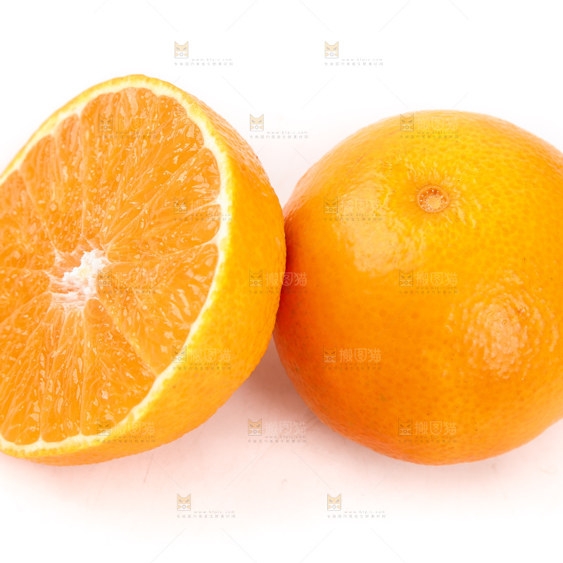 白底上的爱媛38号果冻橙