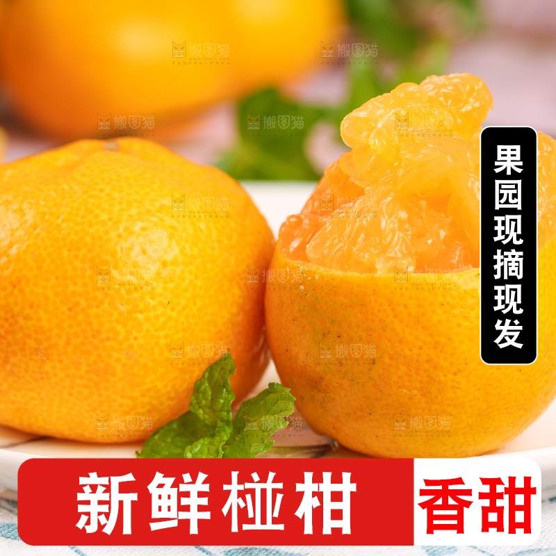 盘子里放着柑果