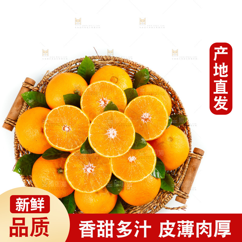 白底上一篮爱媛38号果冻橙