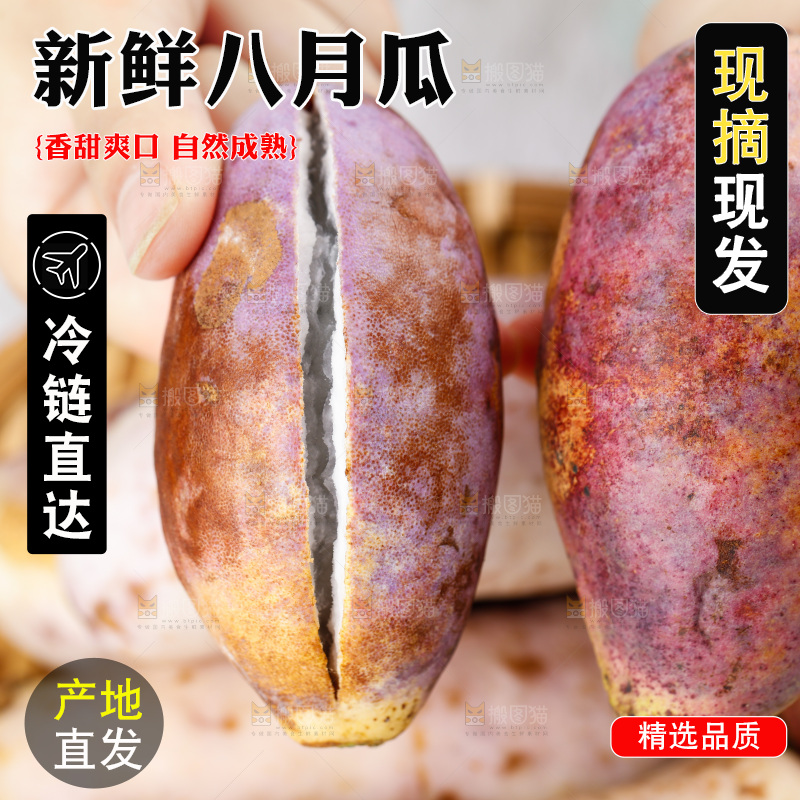 手里拿着八月瓜