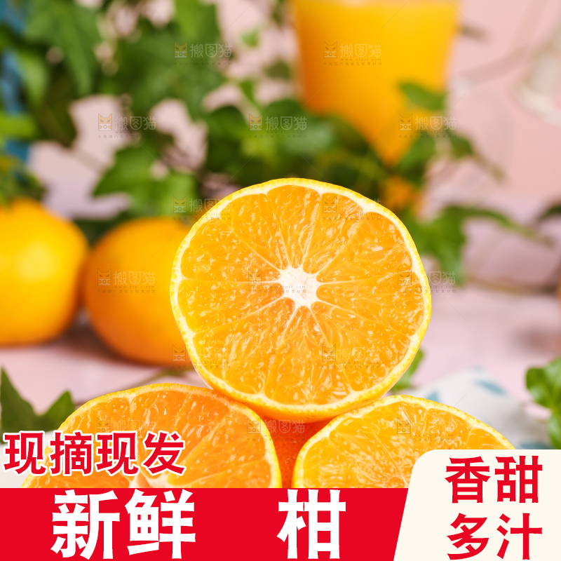 浅底上摆放着椪柑橘