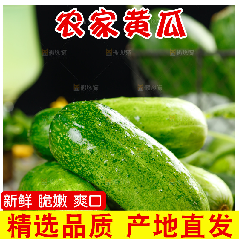 木底上放着黄瓜