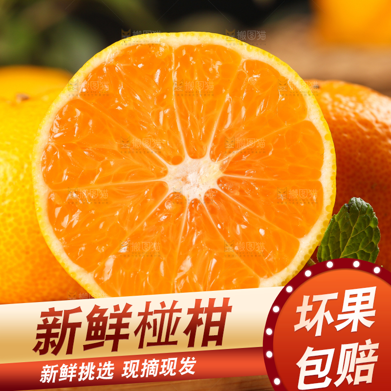 木底上摆放着椪柑