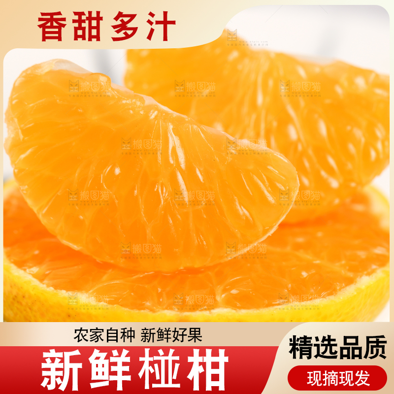 盘子里放着椪柑
