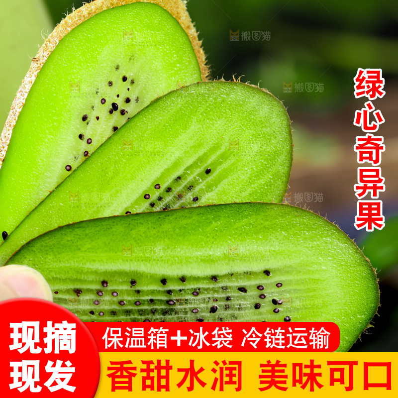 手里拿着切片的奇异果