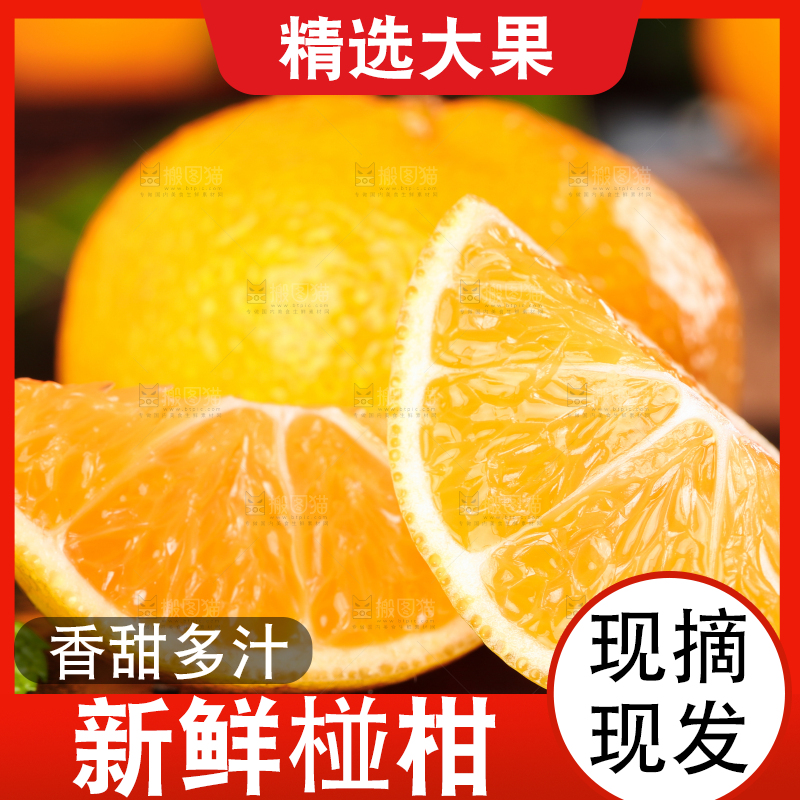 黑底上摆放着椪柑