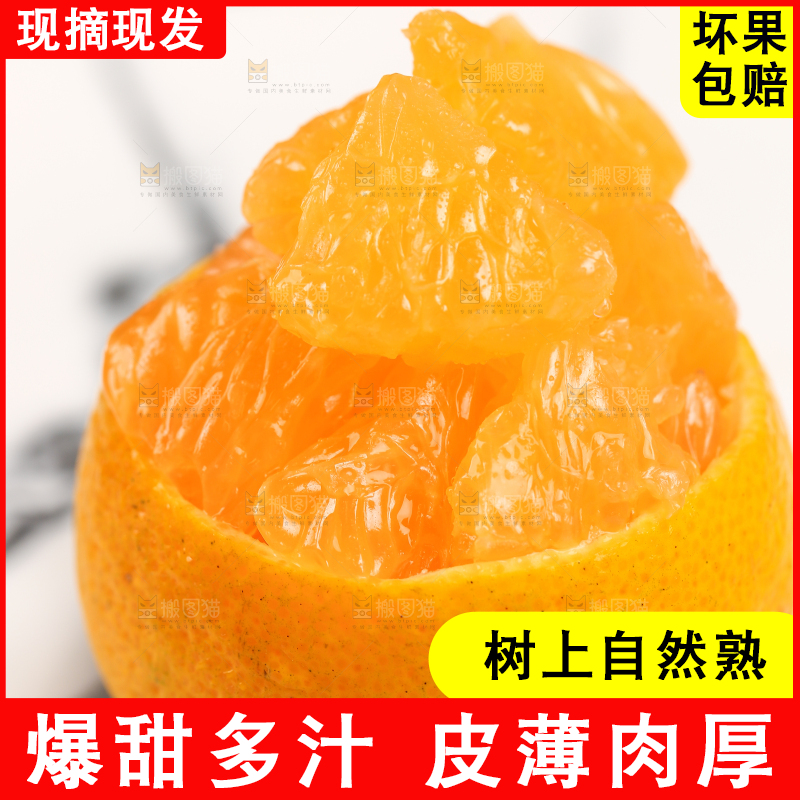 白底上放着椪柑