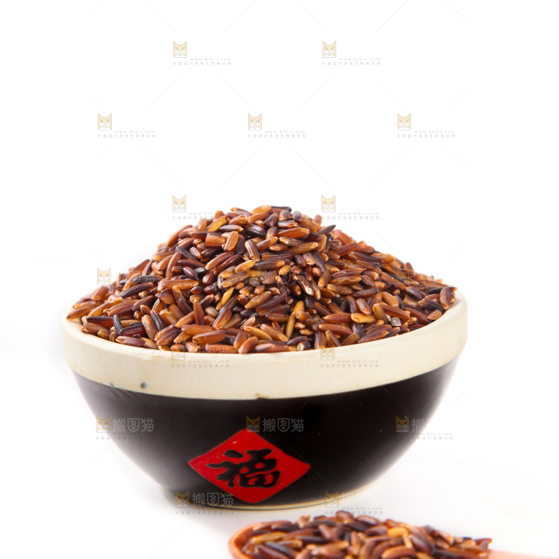 白底上的紫香米