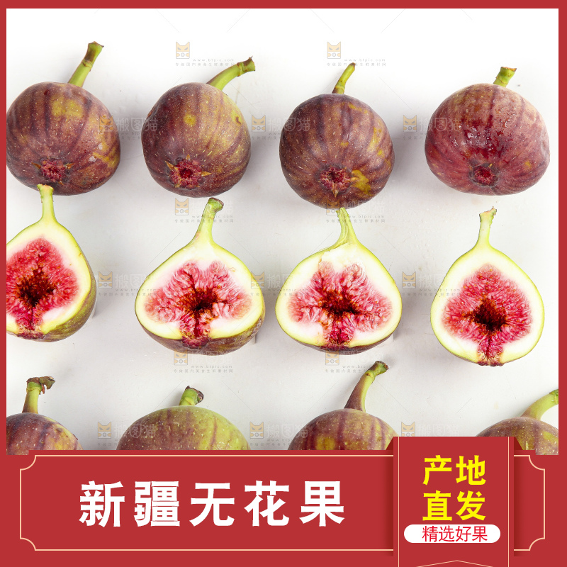 白底上的无花果