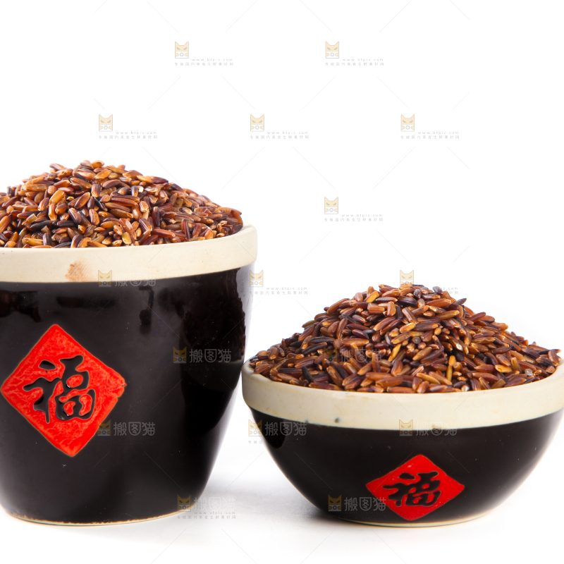 白底上的紫香米