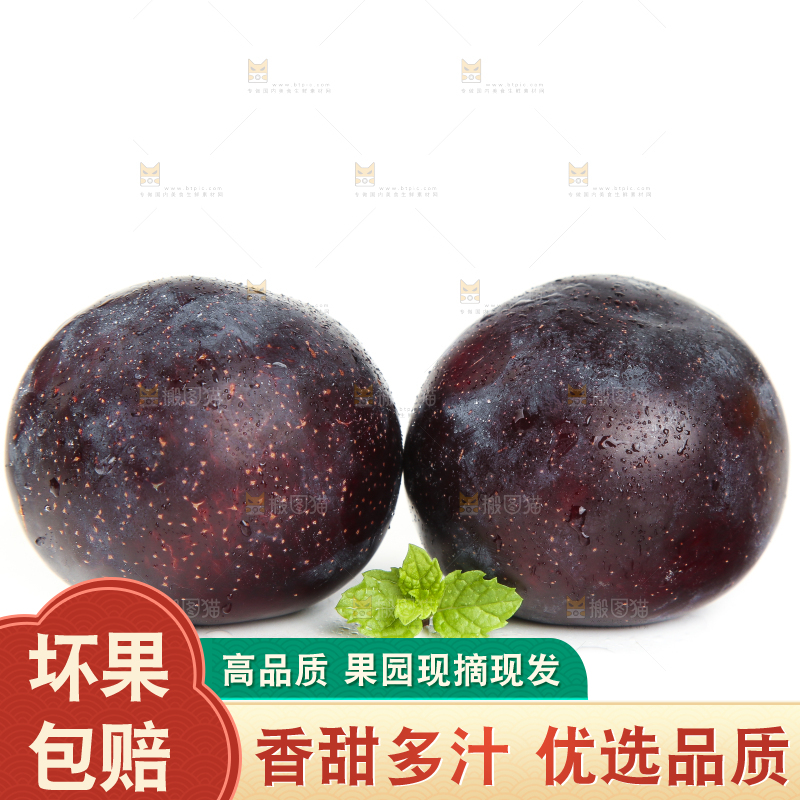 白底上放着智利黑布李
