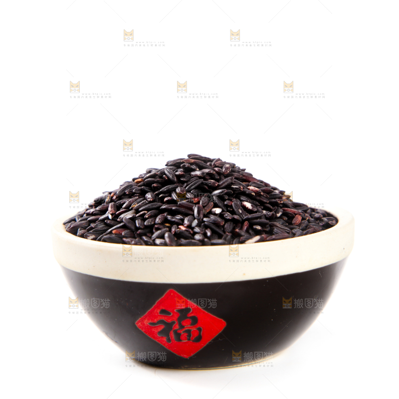 白底上的黑糯米