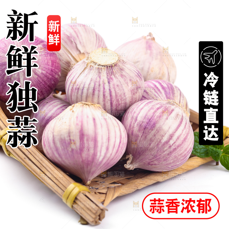 篮子里装着独头蒜