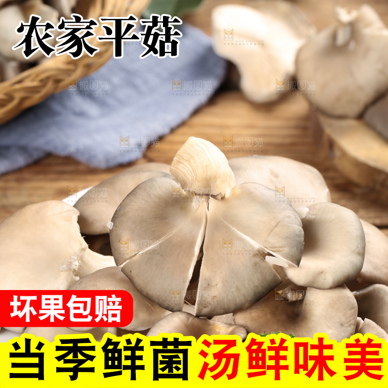 盘子里装着平菇