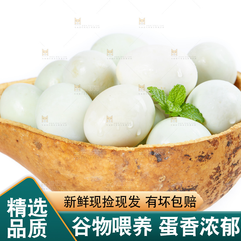白底上的鸭蛋