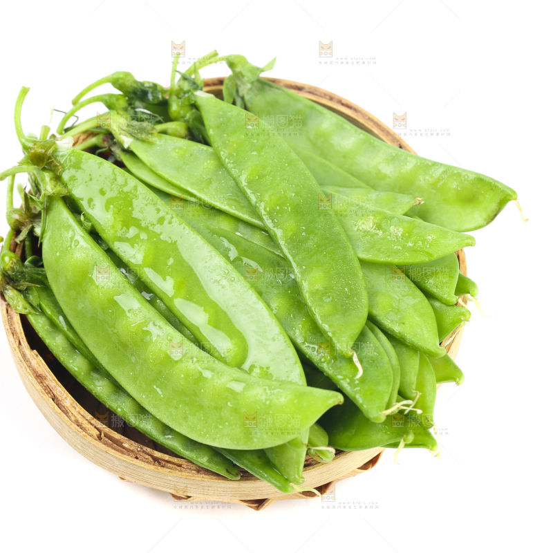 篮子里放着荷兰豆