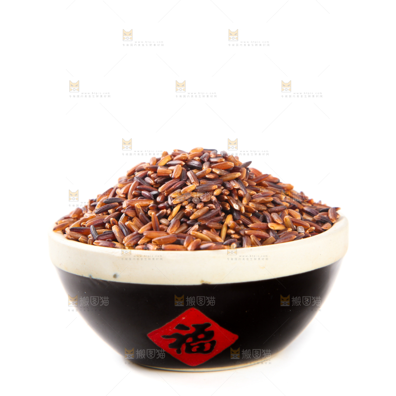 白底上的紫香米