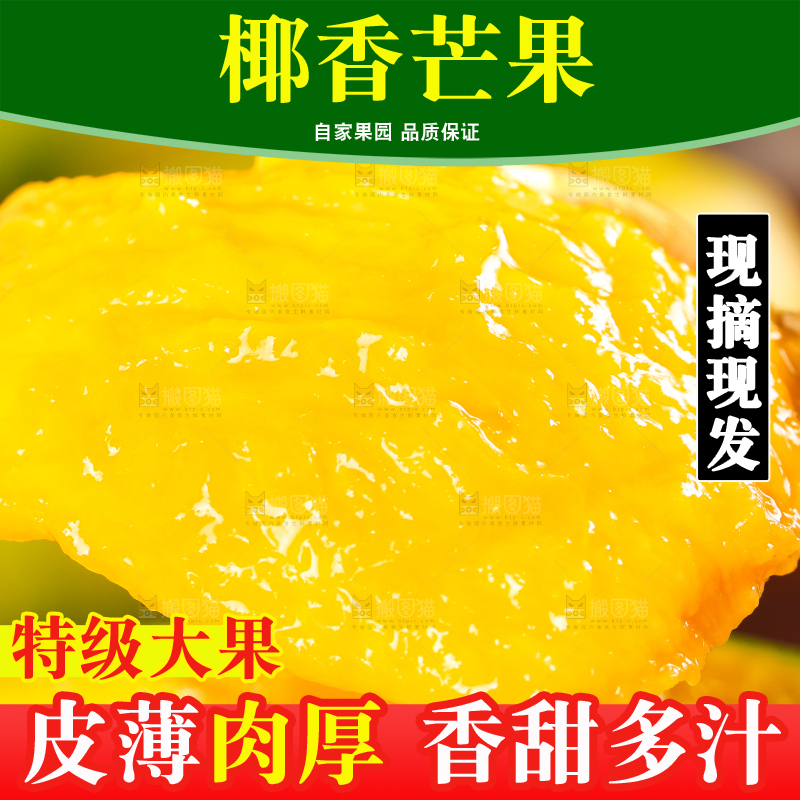 勺子里的椰香芒果肉