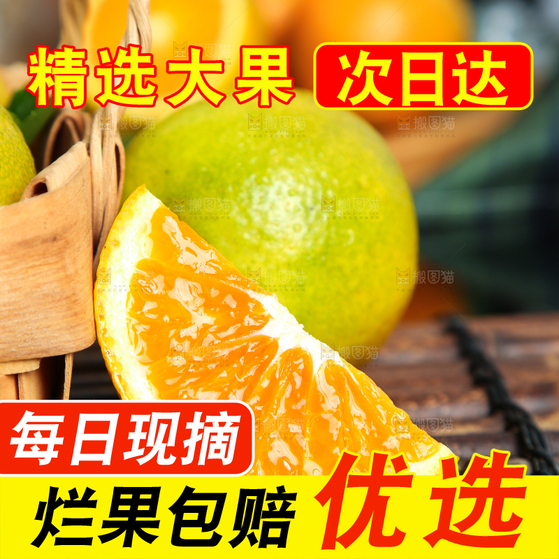 木底上放着一筐湖南夏橙