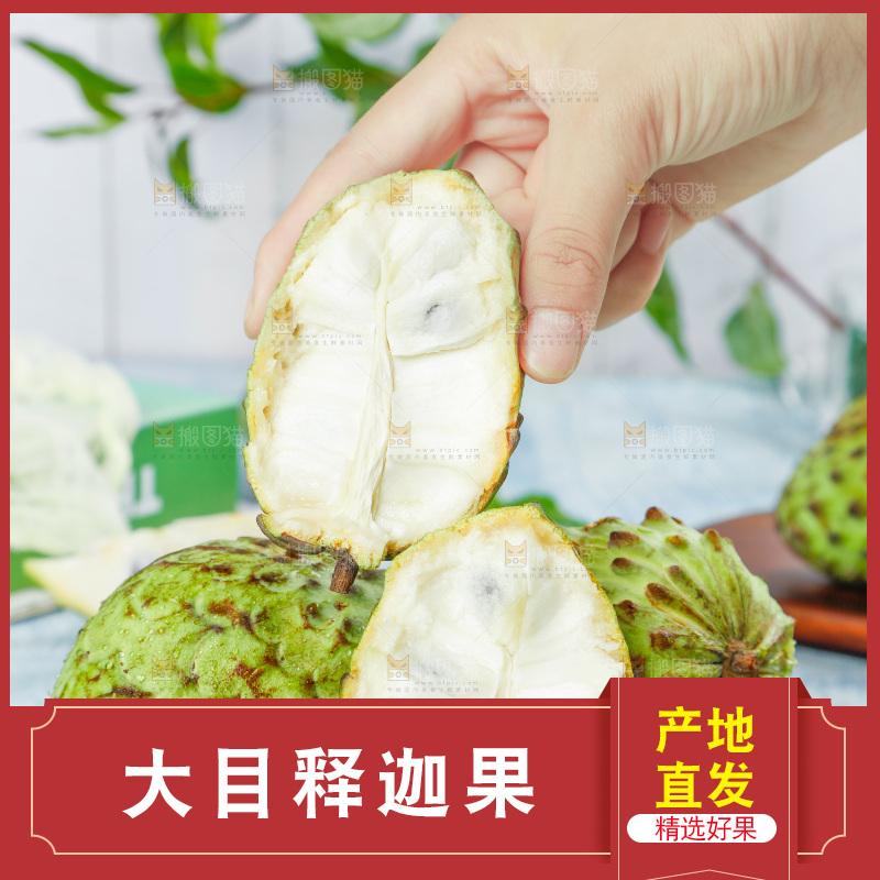 手里拿着释迦果