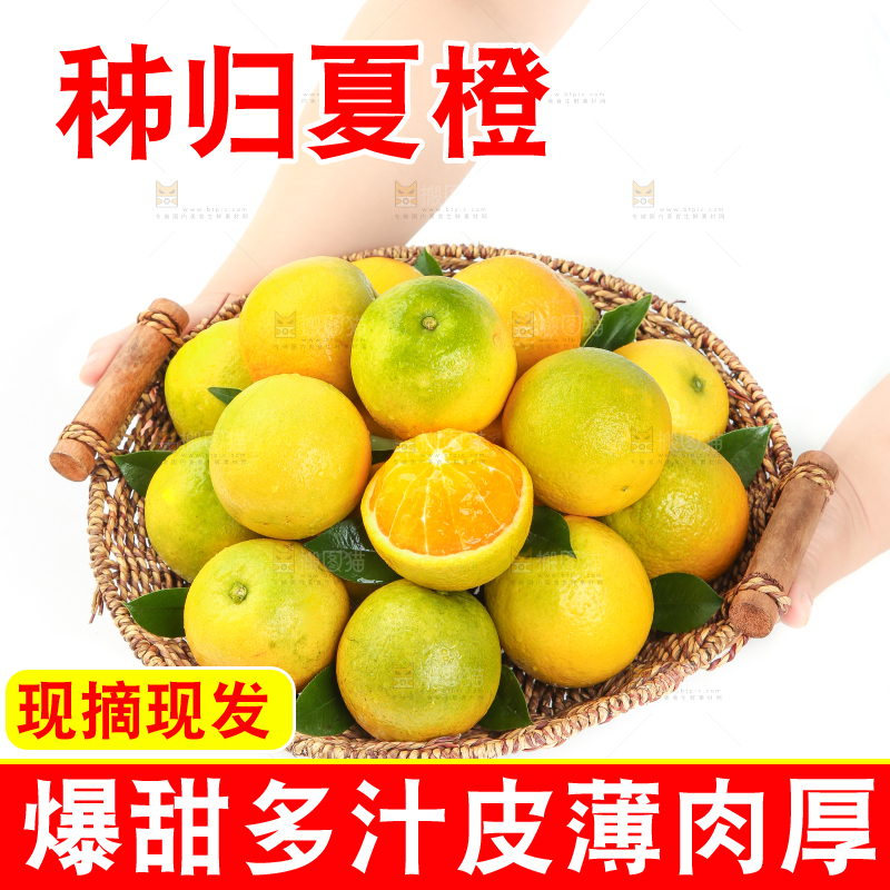手端一盘夏橙
