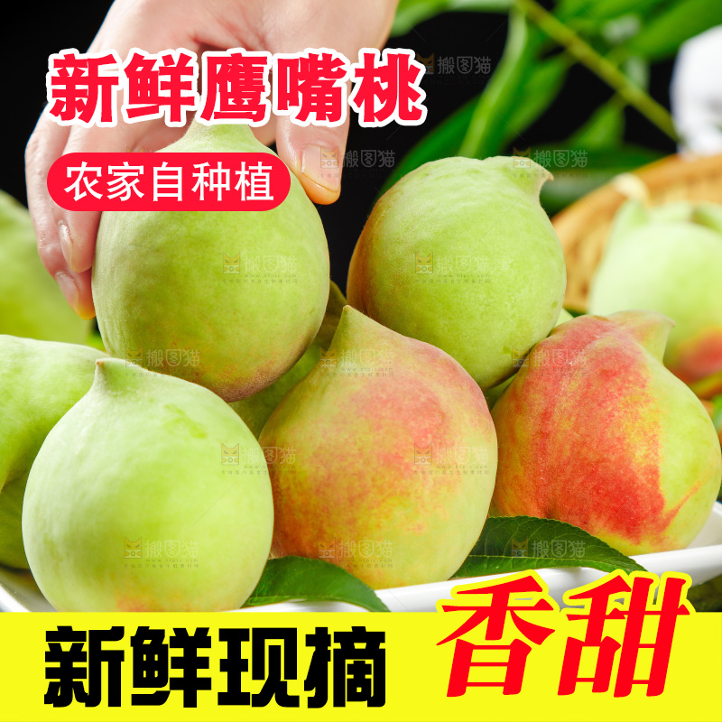 手拿鹰嘴桃