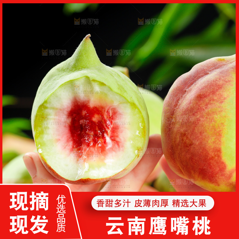 手拿鹰嘴桃
