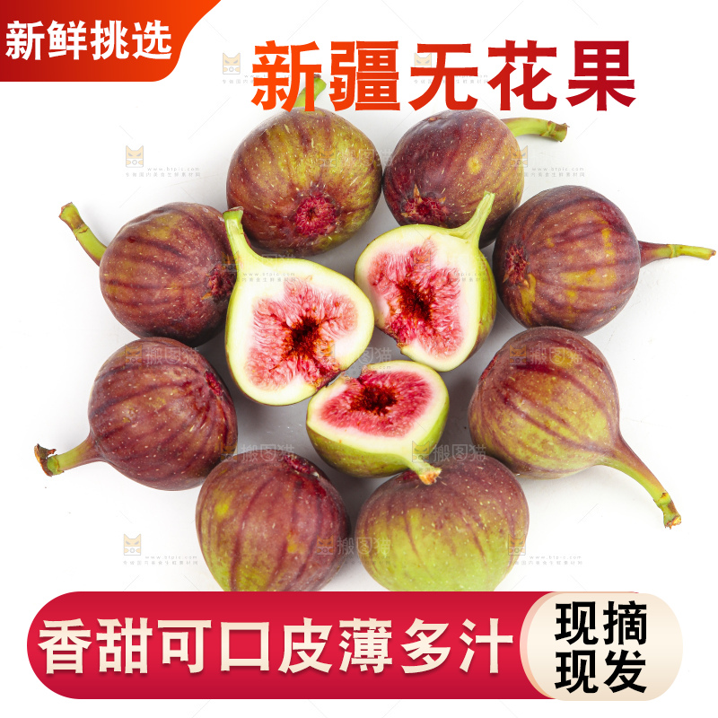白底上的无花果