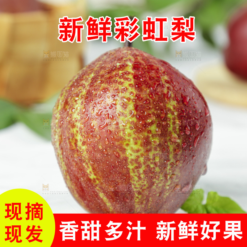 石板上的彩虹梨