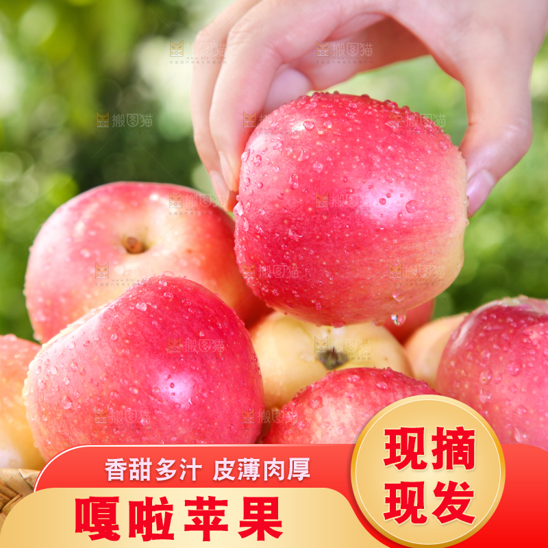 手拿嘎啦苹果