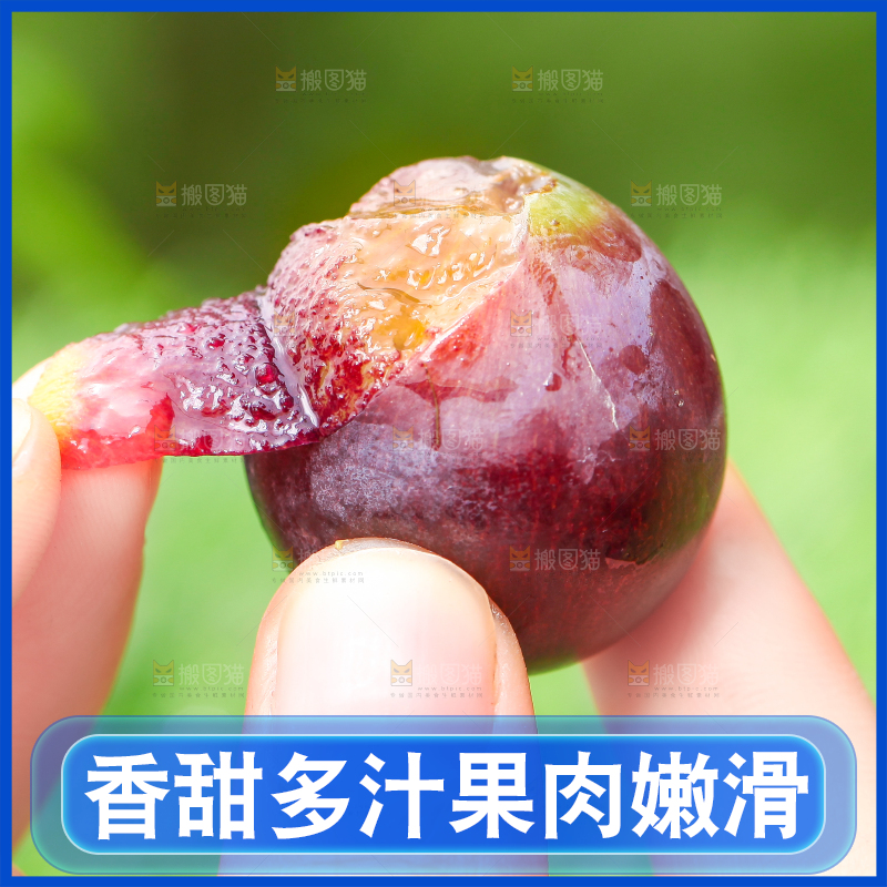 手拿剥皮的巨峰葡萄