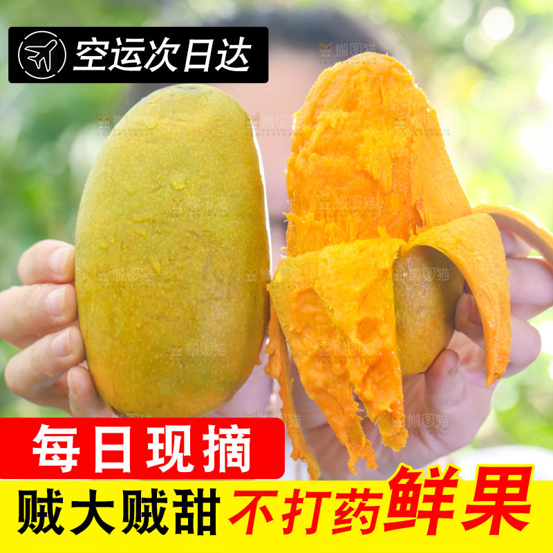 手拿剥皮的椰香芒