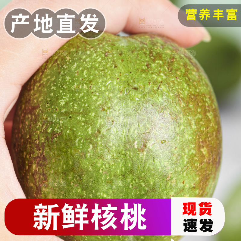 手拿青皮核桃