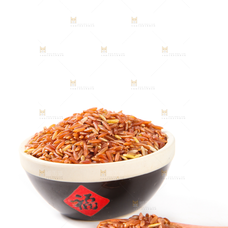白底上的红香米