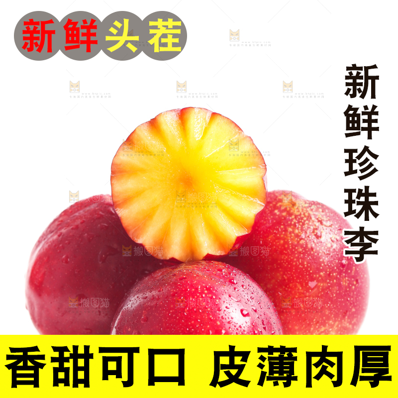 白底上的珍珠李