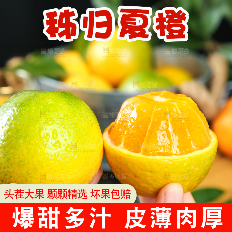 手拿剥皮的秭归夏橙