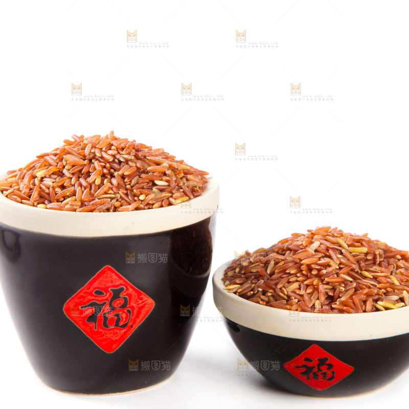 白底上的红香米