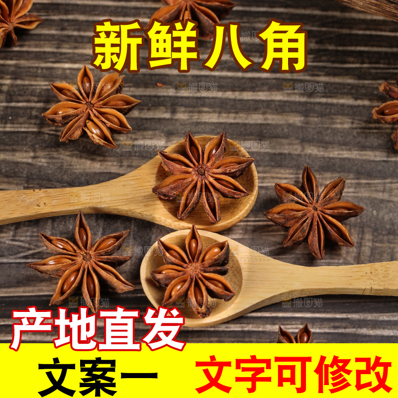 勺子上放着干八角