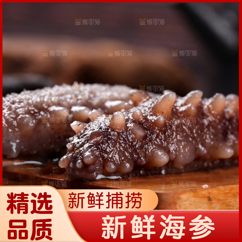 木底上的淡干海参