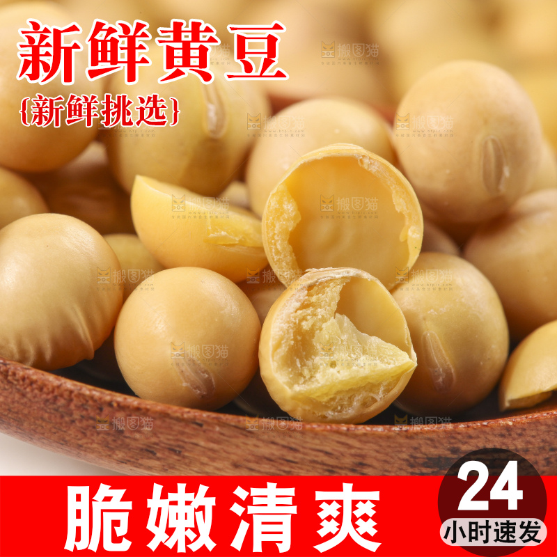 勺子里的黄大豆