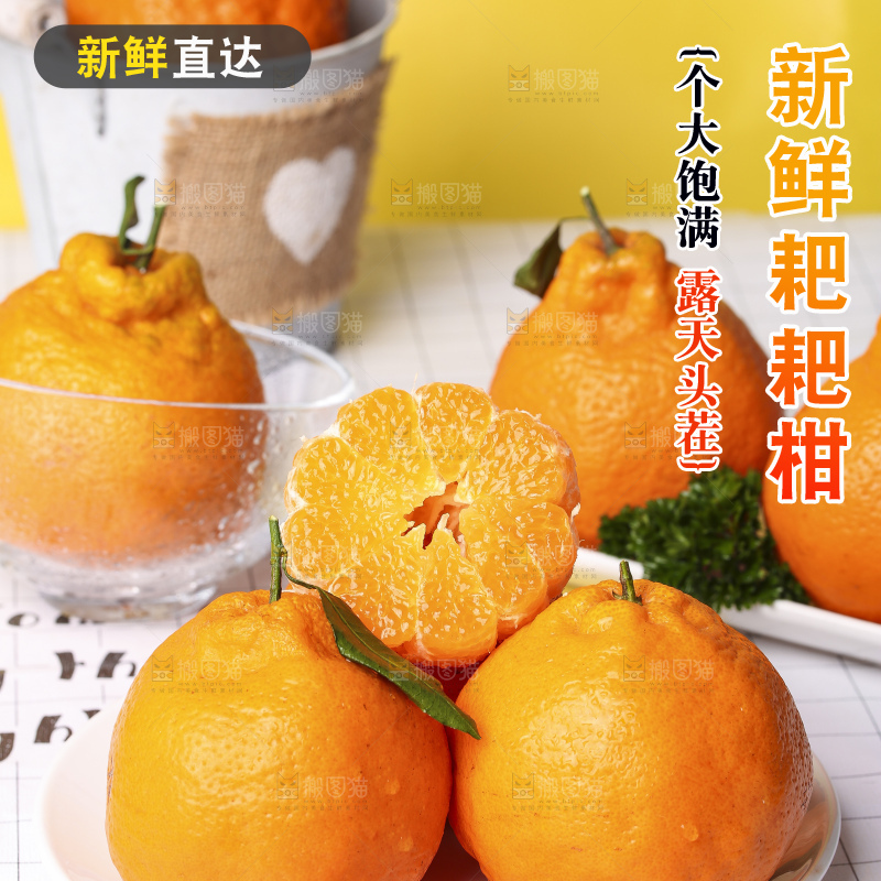 盘子里装着春见柑橘